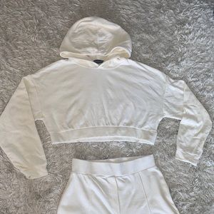 PLT white comfy sweat- set